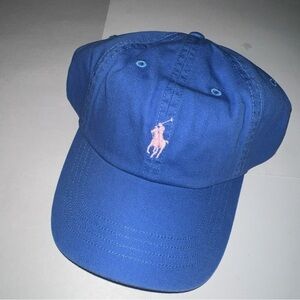 Polo by Ralph Lauren Royal Blue Cap with Pink Embroidery
